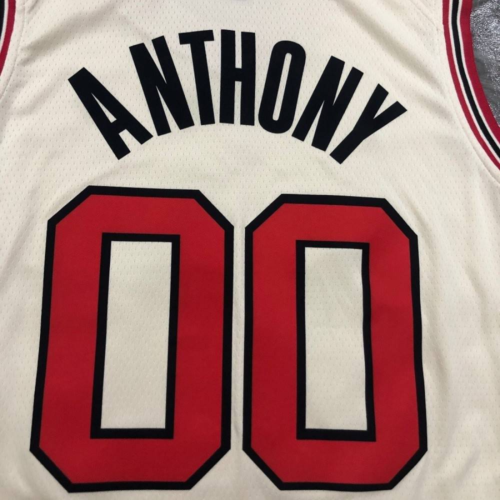 Men's Portland Trail Blazers Carmelo Anthony Cream 19/20 Swingman Jersey - City Edition-Pro Kit Vault | Brand New 26/27 Sports Jerseys